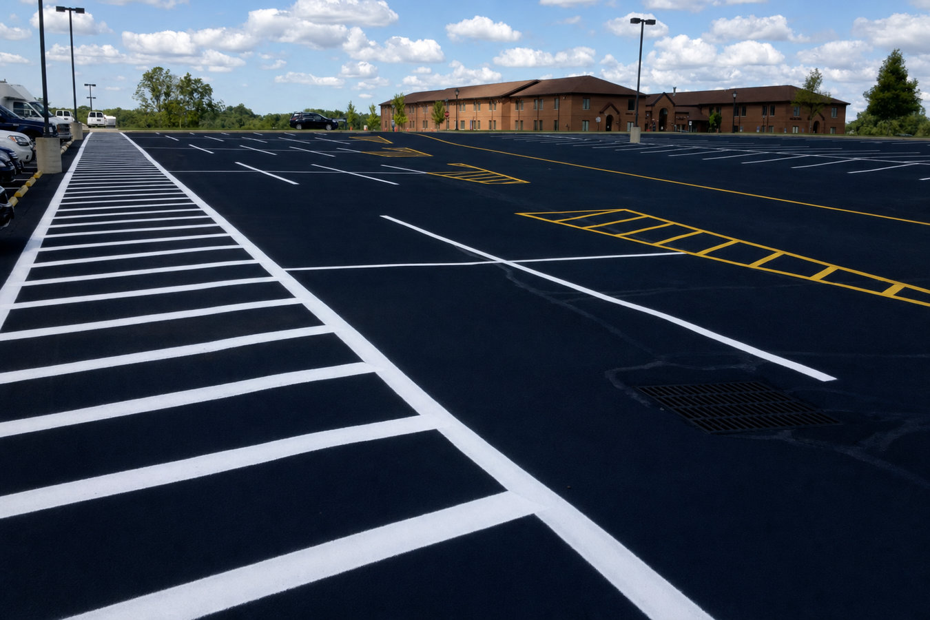 Parking lot paving